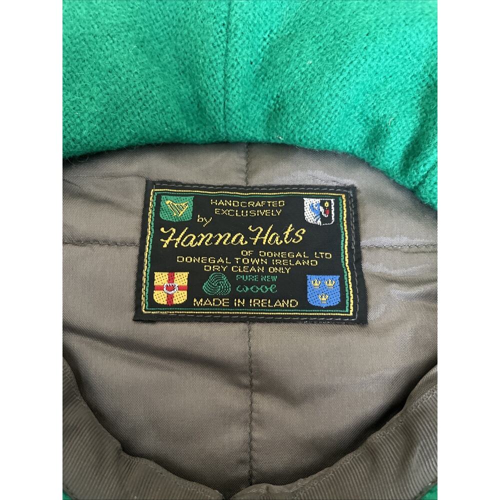 Hanna Hats Donegal Town Ireland Mens Green Newsboy Cap Size Medium - Picture 7 of 8